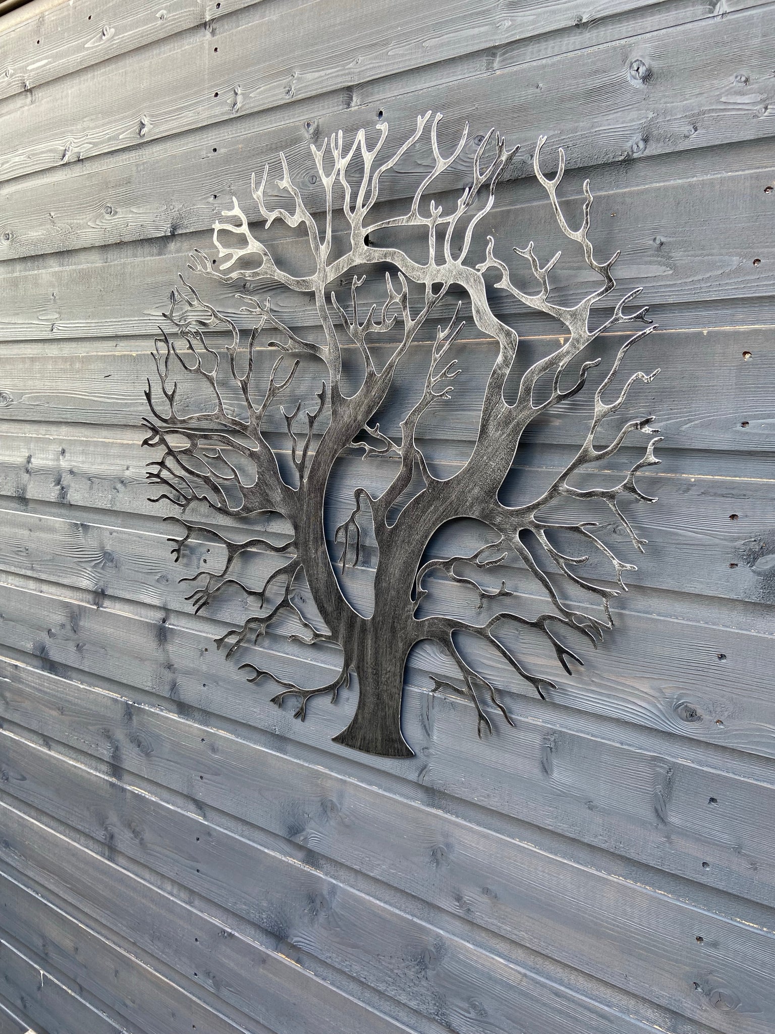 Tree of life black with a silver touch wall art for outdoors and indoo –  Marissa's Garden & Gift