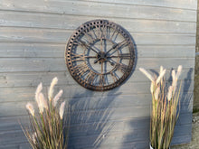 Laden Sie das Bild in den Galerie-Viewer, Oversized Bronze Skeleton outdoor/indoor clock 61cm
