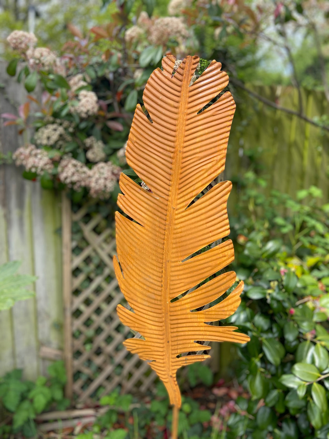 Handmade rusty garden/outdoor Palm leaf 170cm